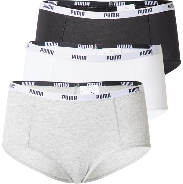 PUMA Nohavičky sivá melírovaná / čierna / biela 65641250