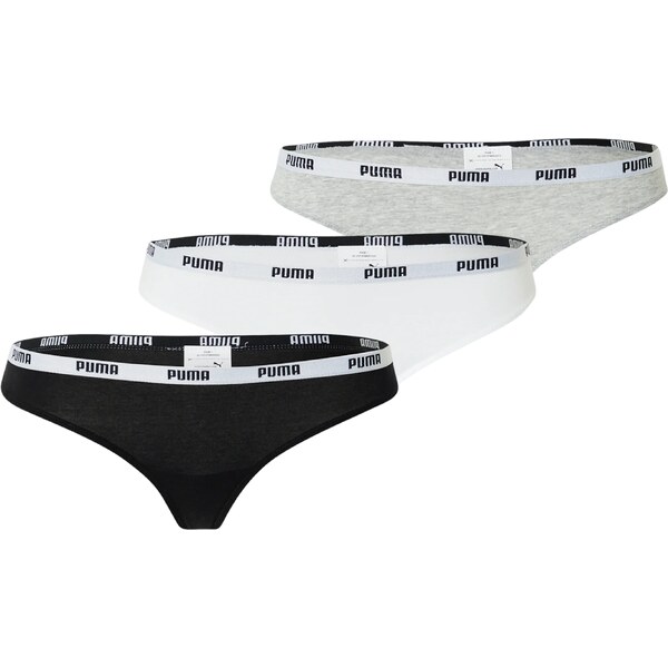 PUMA Nohavičky sivá melírovaná / čierna / biela 57806731