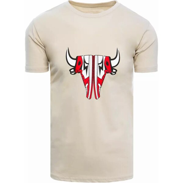 Buďchlap Originálne béžové tričko s potlačou 34055985