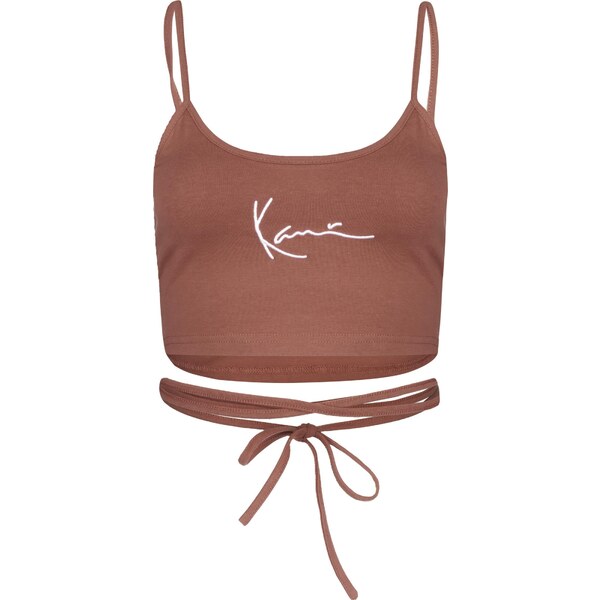 Karl Kani Top hrdzavohnedá / biela 63141655