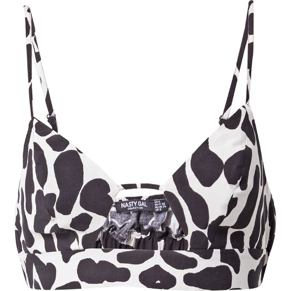 Nasty Gal Top čierna / biela 54630168