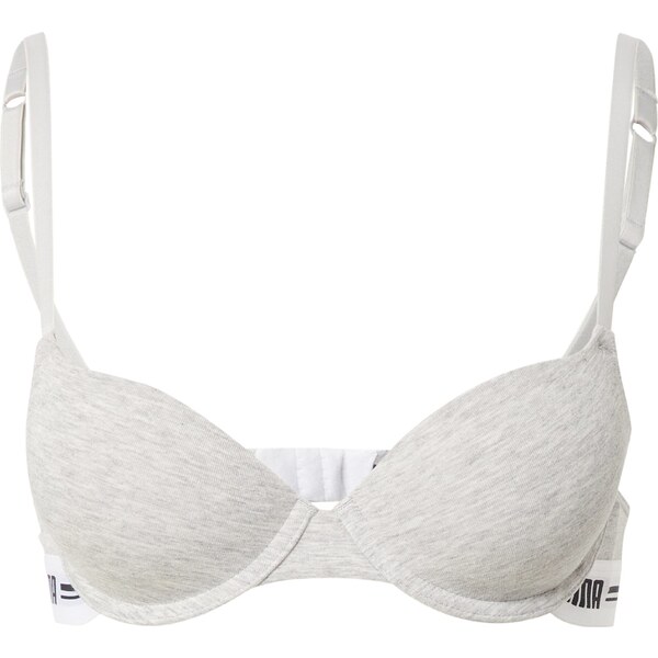 PUMA Podprsenka sivá melírovaná / čierna / biela 37827773