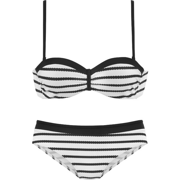 LASCANA Bikiny čierna / biela 54231265