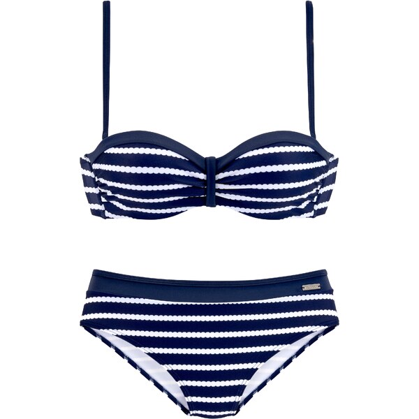 LASCANA Bikiny námornícka modrá / biela 54231287