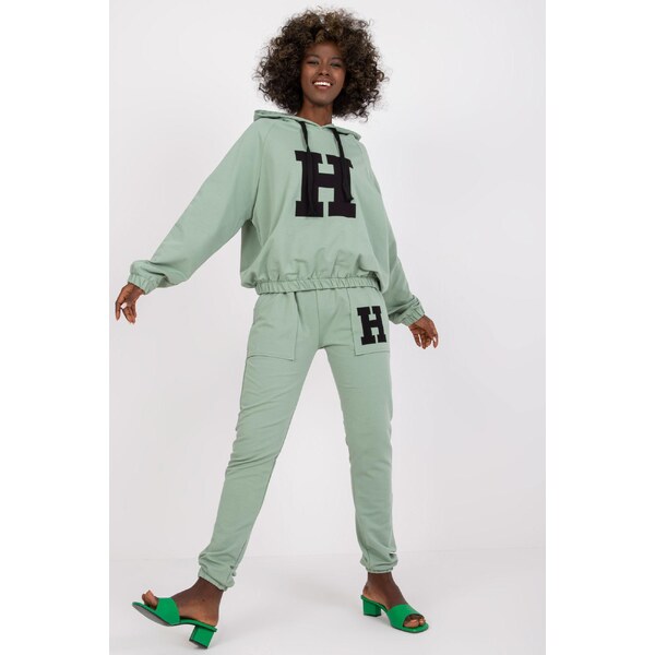 MladaModa Tepláková súprava Natela s potlačou tmavá mentolová 34086560