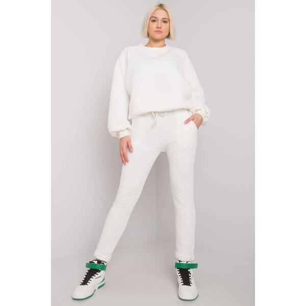 MladaModa Prešívaná tepláková súprava Palermo farba ecru 34086624