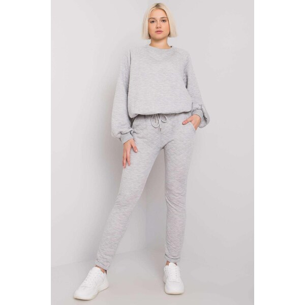 MladaModa Prešívaná tepláková súprava Palermo šedá 34086627