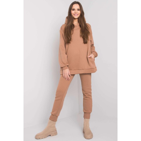 MladaModa Hrubá tepláková súprava Lucia farba camel 34086631