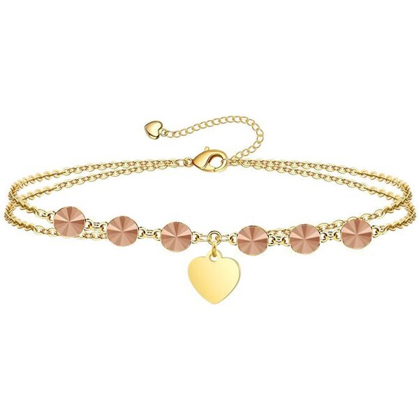 SWAROVSKI Elements Swarovski e. dámsky zlatý náramok so srdiečkom Have 34087259