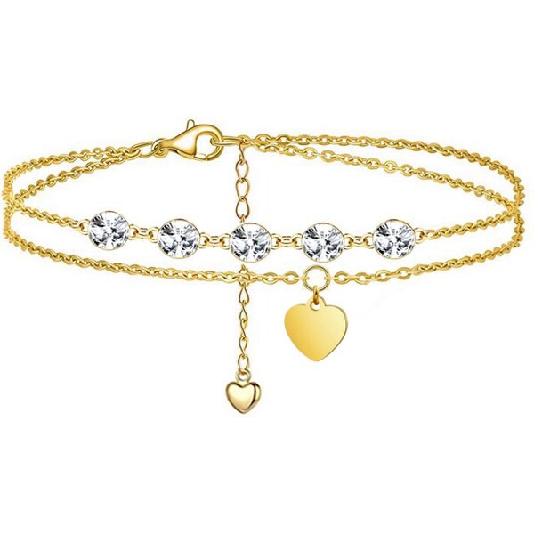 SWAROVSKI Elements Swarovski e. zlatá dámska retiazka na nohu Have 34087264