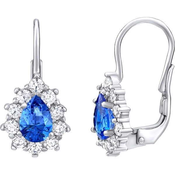 Ligot Strieborné náušnice modré so Swarovski Zirconia SILVEGO31866M 61156401