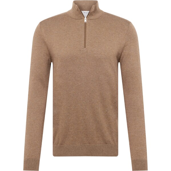 SELECTED Sveter Berg hnedá 49852728