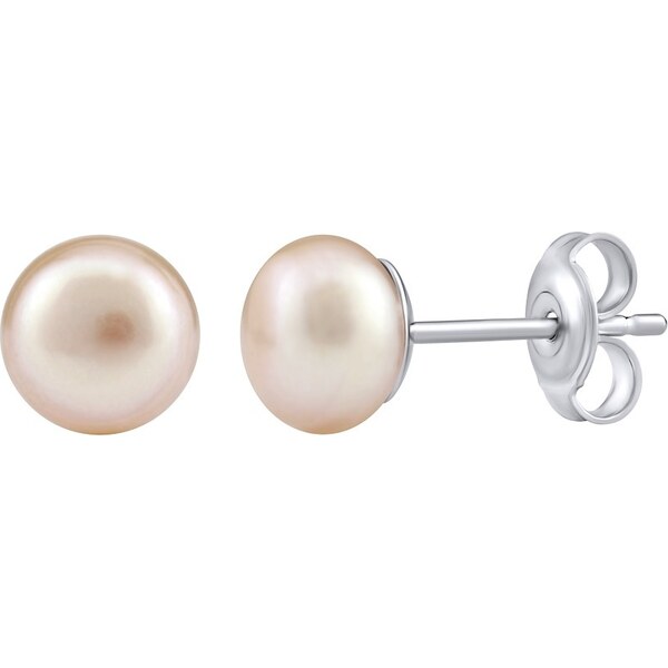 Ligot Strieborné náušnice s ružovou prírodnou perlou 6,5-7 mm GRP07P 46720000