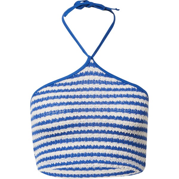 Nasty Gal Vyšívaný top modrá / biela 63142432