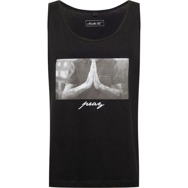 Mister Tee Tričko Pray sivá / čierna / biela 57261159