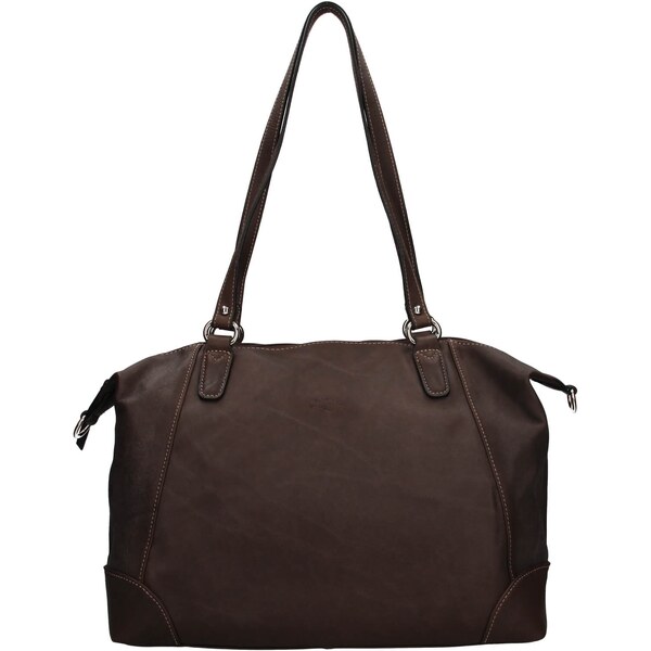 Elegantná dámska kožená kabelka Katana Argenta - tmavo hnedá 48201668