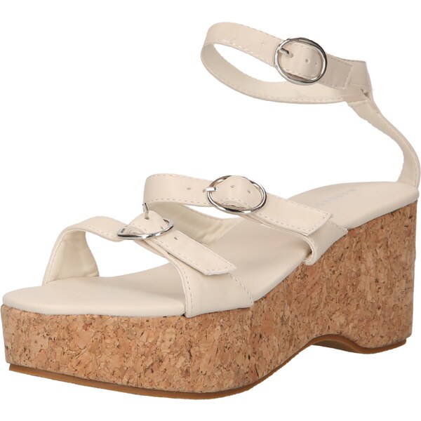 Warehouse Remienkové sandále krémová 54233295