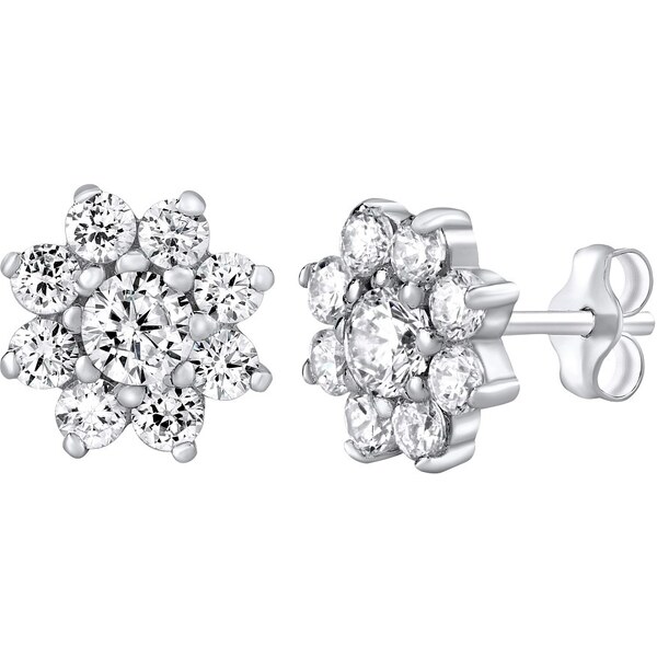 Ligot Strieborné náušnice nezábudky číre na puzety ZT41023 46719850