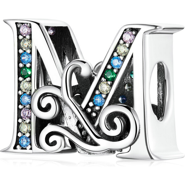 Royal Fashion strieborný prívesok Písmenko M-MCF 56229521