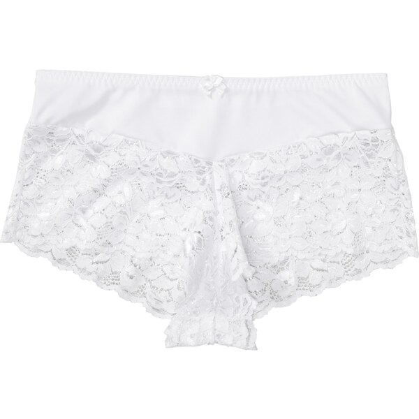 bonprix Maxi nohavičky s čipkou, farba biela 44736520