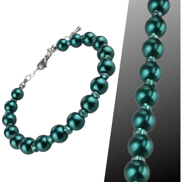 Alexis Marten Dámsky náramok z voskových peral v zelenej farbe NAR8806 66888793