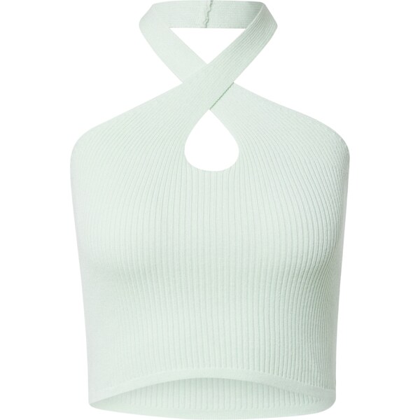 Urban Classics Vyšívaný top pastelovo zelená 34764697