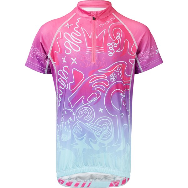Detský cyklo dres Silvini Scrivia ružová/tyrkysová 46061836