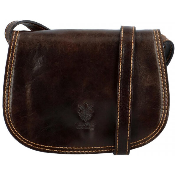 Delami Vera Pelle Dámska kožená crossbody tmavo hnedá - Delami Belinda 66667065