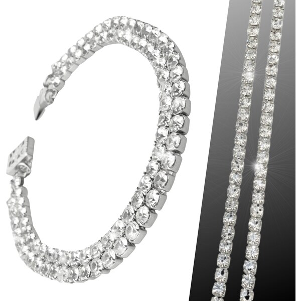 Alexis Marten Dámsky náramok s očkami - strieborný 17 cm 66888747