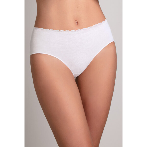 Glara Bavlnené nohavičky s vysokým ozdobným pásom - výhodné balenie 3 36989013