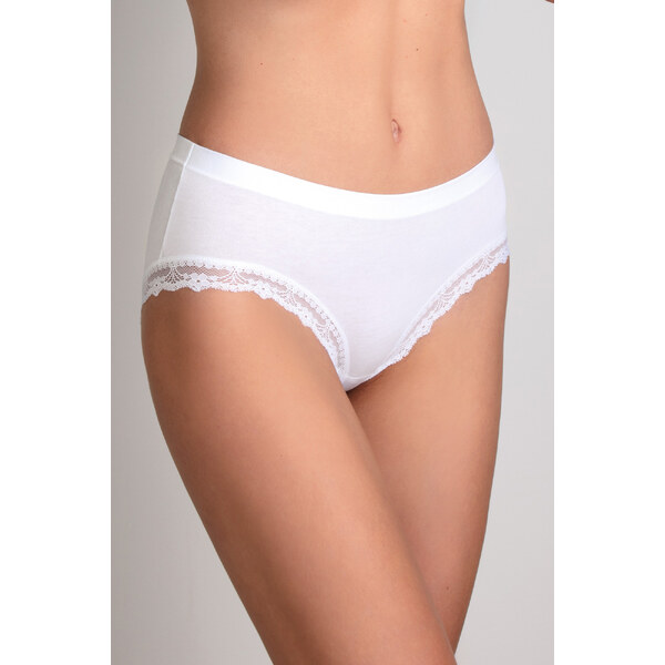 Glara Bavlnené nohavičky s čipkou 2 ks 36989011