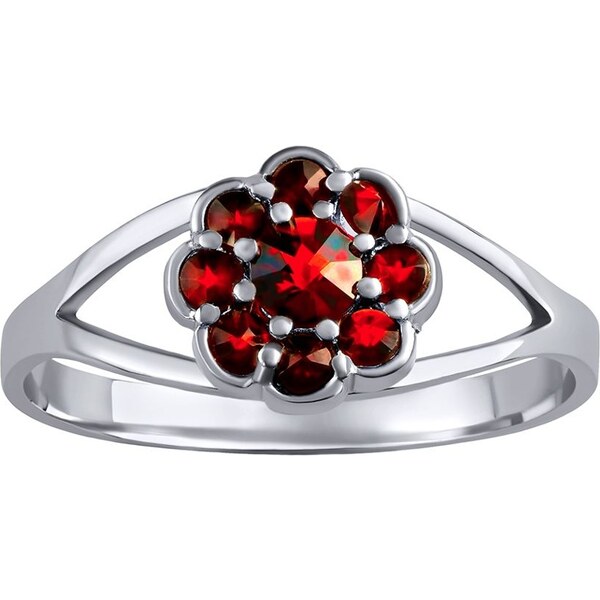 Ligot Strieborný prsteň s pravým granátom MARGUERITE 60491136