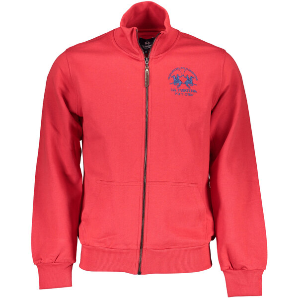 La Martina Červená pánska mikina na zips 64706322