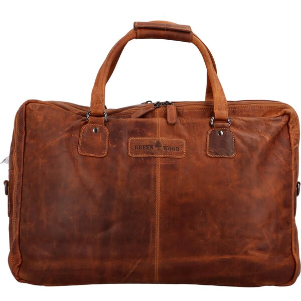 Kožená cestovná taška Greenwood Malcolm - svetlo hnedá 58454930