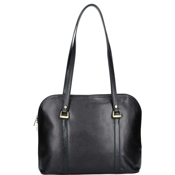 Dámska kožená kabelka Hexagona Vonela - čierna 48227494