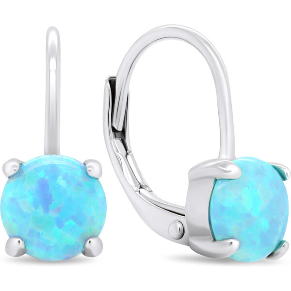 Brilio Silver Očarujúce strieborné náušnice so syntetickými opálmi 66595921