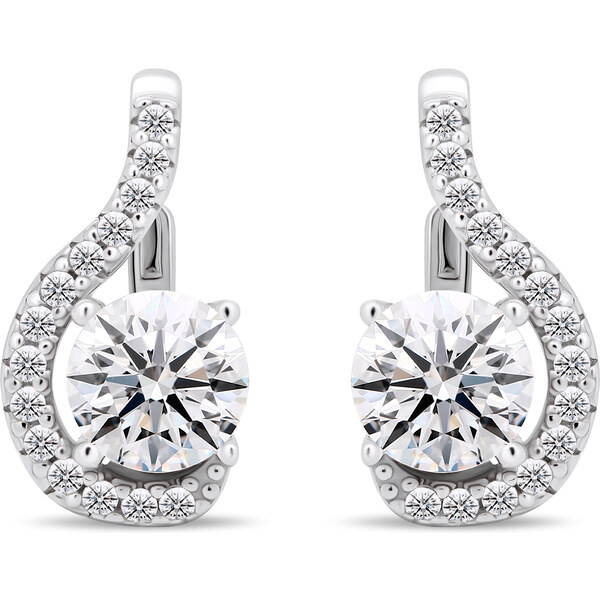 Brilio Silver Trblietavé strieborné náušnice s čírymi zirkónmi EA375W 66588525