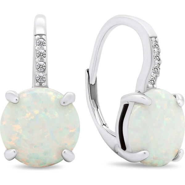 Brilio Silver Jedinečné strieborné náušnice so zirkónmi a syntetickými 66600311