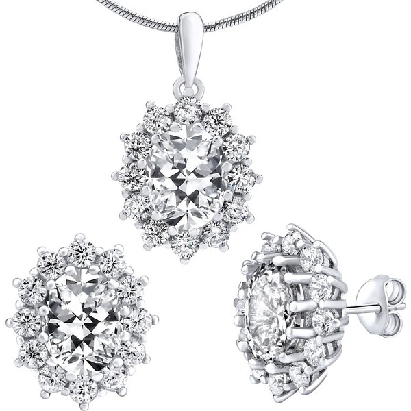 Ligot Strieborný set šperkov CESARIA - náušnice a prívesok JJJS985 46719871