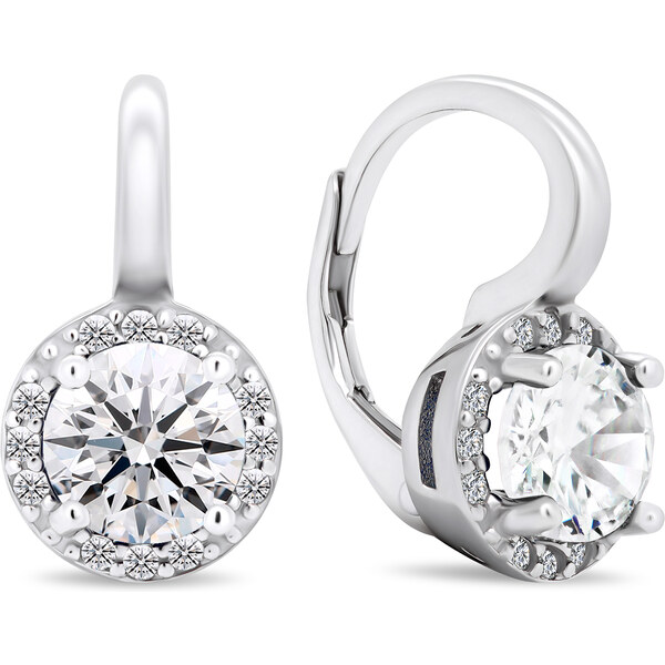 Brilio Silver Jedinečné strieborné náušnice s čírymi zirkónmi EA431W 66589276