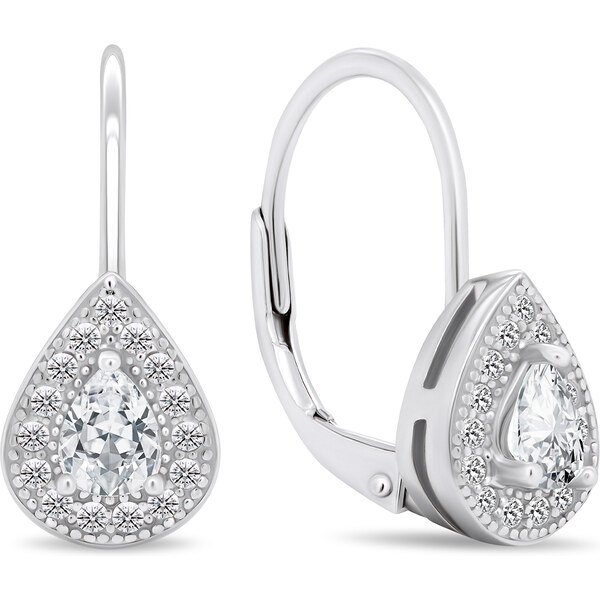 Brilio Silver Pôvabné strieborné náušnice s čírymi zirkónmi EA402W 66600285