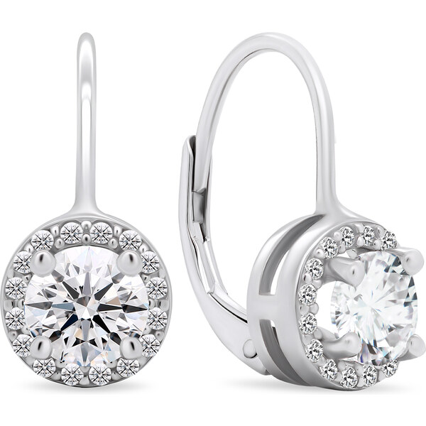 Brilio Silver Trblietavé strieborné náušnice s čírymi zirkónmi EA407W 66580414