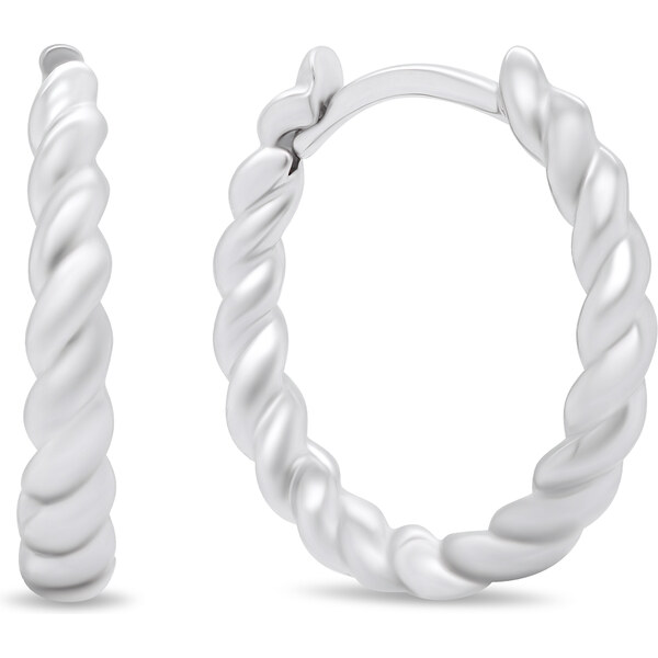 Brilio Silver Nadčasové kruhové náušnice zo striebra EA361W 66631209