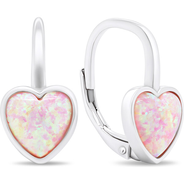 Brilio Silver Romantické strieborné náušnice so syntetickými opálmi 66580937