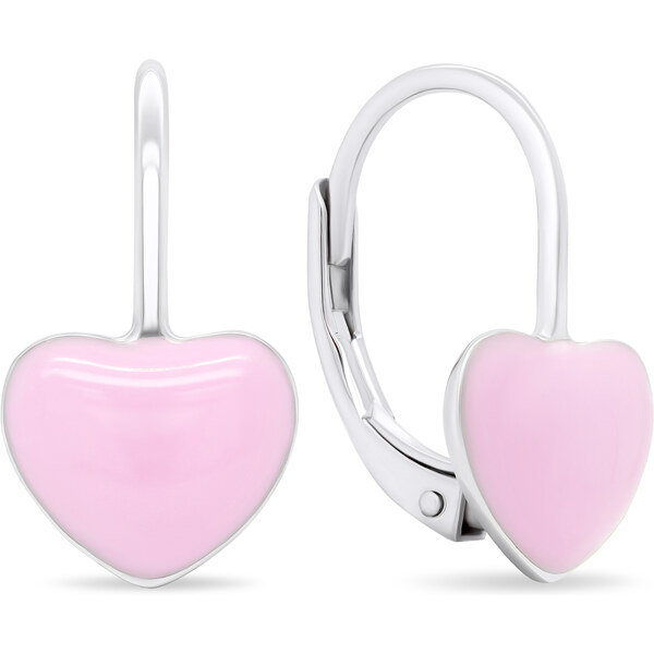 Brilio Silver Nádherné strieborné náušnice Srdce EA445WP 66583848
