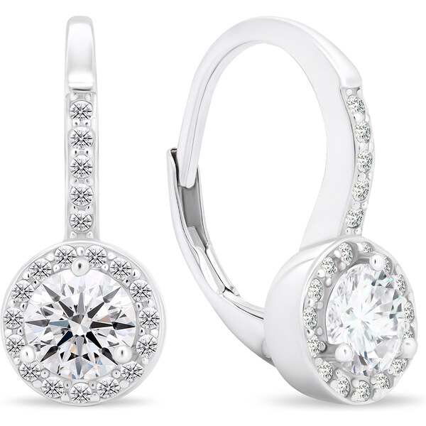 Brilio Silver Trblietavé strieborné náušnice s čírymi zirkónmi EA442W 66578717