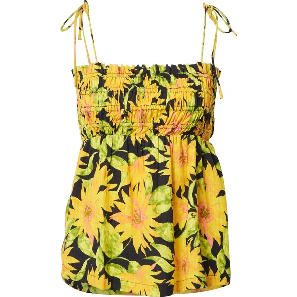 Warehouse Top žltá / pastelovo zelená / čierna 63209290