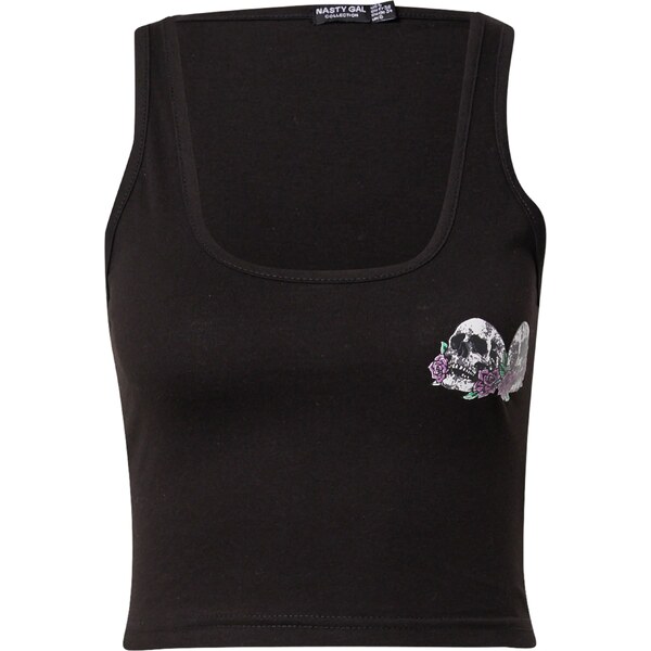 Nasty Gal Top zelená / orchideová / čierna / biela 54233515