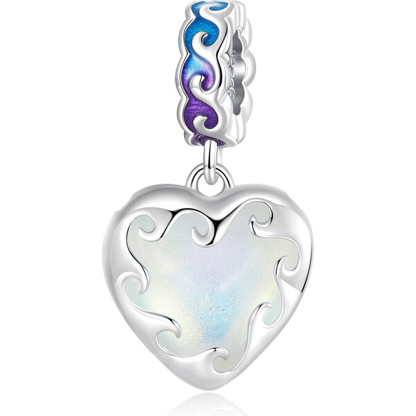 Royal Fashion strieborný prívesok Oceánske srdce 55269524