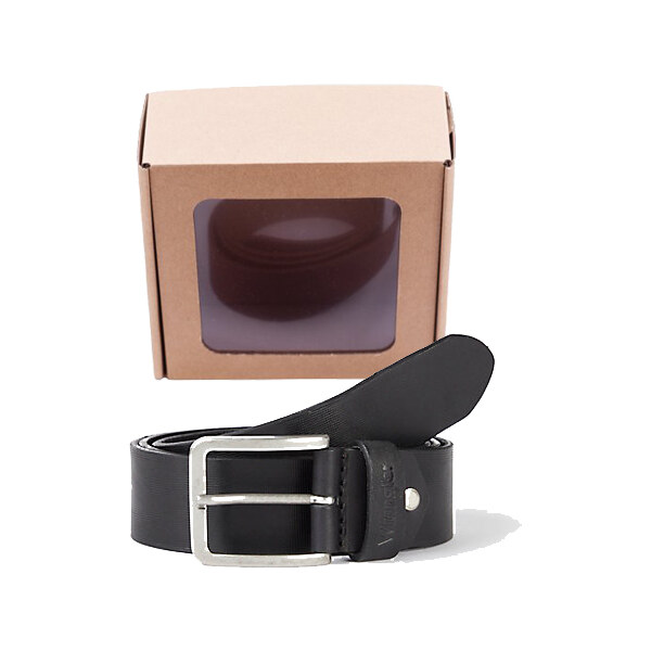Opasok WRANGLER W0F1U1100 STRUCTURED BELT Black 34368042